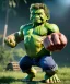 Placeholder: Hulk toddler, full body, dramatic lighting, smile, hyper realistic