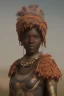 Placeholder: african portrait, warrior costume, village, meditation, woods, galaxy sky, 8k quality