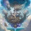 Placeholder: a girl, of a skilled spellcaster, sitting on a throne-like seat, surrounded by pulsating arcane symbols and intricate controls, ((on the deck)) of a majestic ((((flying)))) ((Spelljammer)) ((sailing ship floating on misty clouds in the sky)), navigating through a dreamlike realm of levitating islands and otherworldly landscapes. Positioned on the ship's deck, radiant colors, magical energy flowing from the spellcaster's hands, fueling the ship's flight. digital art, anime