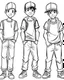 Placeholder: real boys cartoon coloring pages , no black color, no no flower, b/w outline art for kids coloring book page, Kids coloring pages, full white, kids style, white background, whole body, Sketch style, full body (((((white background))))), only use the outline., cartoon style, line art, coloring book, clean line art, white background, Sketch style