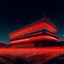 Placeholder: A bright pixel art cyberpunk-style illustration of the old trafford Stadium, home of man utd, glowing in red and white neon lights. The stadium is set in a futuristic skyline with illuminated skyscrapers, digital billboards, and a glowing road leading to the main entrance. The architecture is sleek and modern, with light reflecting off metallic surfaces. A toffee and a glowing red devils crest hologram float in the sky, casting a radiant gold hue. The city around is lively,