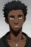 Placeholder: can you make a black skin male anime character