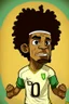 Placeholder: Douglas Louise Brazilian football player cartoon 2d