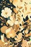 Placeholder: illustration featuring goldencolor palettes in floral patterns