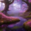 Placeholder: high-quality, fine-detail beautiful, breath-taking forest with gnarled trees, pink flowers and fireflies, clear reflective lake, tranquil, stunning, 8k resolution, intricate, digital art, dreamworks, volumetric lighting unity engine