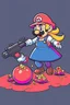 Placeholder: mario shooting and killing peach