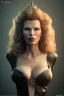 Placeholder: Kim Basinger as evil queen in black leather, busty, cleavage, curvy, angry, stern look. character design by cory loftis, fenghua zhong, ryohei hase, ismail inceoglu and ruan jia. unreal engine 5, artistic lighting, highly detailed, photorealistic, fantasy