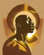 Placeholder: Black man under the sun design