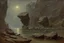 Placeholder: grey sky, rocks, sci-fi, lake, friedrich eckenfelder and henry luyten impressionism paintings