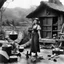 Placeholder: [high res photo by Ray Harryhausen] She lived in a world of magic Possessed by the devil's skew From her shack near the swampland That's made of mud-pie brick Marie stirred her witch's brew