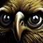 Placeholder: a majestic close up vector drawing of a couple of eagle eyes.