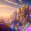 Placeholder: blue gold and violet landscape with multicolored crystals falling from the sky, full of details, smooth, bright sunshine，soft light atmosphere, light effect，vaporwave colorful, concept art, smooth, extremely sharp detail, finely tuned detail, ultra high definition, 8 k, unreal engine 5, ultra sharp focus