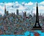 Placeholder: pixel art paris skyline