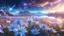 Placeholder: beautiful cosmic ambience galactic orbital stations pure harmony, soft blue, soft blue, smile, galactic, magic, sunrise,transcendent, divine, warm look, fantastic magical white and blue flowers background, ultra sharp focus, ultra high definition, 8k, unreal engine5background, colored lake, ultra sharp focus, ultra high
