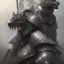 Placeholder: Warrior, battle scars, still standing, rage, armor, foggy, electric sword, pride, honor, scary, detailed, 4K, HD