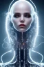 Placeholder: cyberpunk, head, women, portrai, cry, tears, tron, cyborg, robot, cyborg, white hair, seven , perfekt, real, dream, hr giger