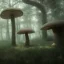 Placeholder: mushroom forest, 4k, 8k, highly detailed, cinematic, ultra photorealistic, volumetric lighting, sharp details, mist, trees