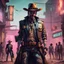 Placeholder: cyberpunk wild west sheriff