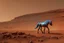 Placeholder: centaur in full-length neon light on Mars