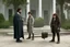 Placeholder: realistic young Harry Potter talking to Rubeus hagrid in front of white house