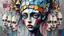 Placeholder: A unique celebration of color and watercolor paint brush detail, featuring a girl chaotic head An oil painting of broken ceramic pieces in with a ceramic Polish portuguese with an abstract checkered brush with zig-zag outlines impasto style with thick, textured brushstrokes. effect anomalous mystical horror fortal eerie background stack of mirrors millions tilted towards a collage of terrifying pixelated faces Holes with the face of the eyes slayer blue string panel paint thinner color roug