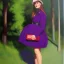 Placeholder: Full body portrait, painting, medium shot lady Euro-fiction