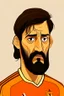 Placeholder: Nuno Mendes Portuguese football player , cartoon 2d