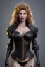 Placeholder: Kim Basinger as evil queen in black leather, busty, cleavage, curvy, angry, happy, stern look. character design by cory loftis, fenghua zhong, ryohei hase, ismail inceoglu and ruan jia. unreal engine 5, artistic lighting, highly detailed, photorealistic, fantasy