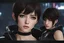 Placeholder: Carla in black short hair in 8k anime cgi artstyle, Detroit become human them, normal eyes, close picture, rain, apocalypse, intricate details, highly detailed, high details, detailed portrait, masterpiece,ultra detailed, ultra quality