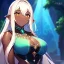 Placeholder: Clear focus, 8k, high quality, detailed, beautiful lighting, girl, vibrant colors, black long hair, vibrant golden eyes, light dark skin, elf