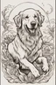 Placeholder: golden retriever traditional tattoo jumping