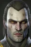 Placeholder: Portrait of Emhyr, from the Witcher 3 videogames, with black eyes and no beard