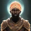 Placeholder: African warrior, ominous, dnd character portrait, waist up portrait, intricate, oil on canvas, masterpiece, expert, insanely detailed, 4k resolution, retroanime style, cute big circular reflective eyes, cinematic smooth, intricate detail , soft smooth lighting, vibrant colors, hokusai style arm sleeve tatoo