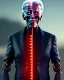 Placeholder: Terminator, Joe Biden as a Terminator,skeleton, evil, 8k, red glowing eyes, battle in background