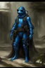 Placeholder: blue frogman spy humanoid medival