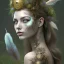 Placeholder: Portrait of beautiful girl, face dept of field,face shining, plant, metal, feathers,central weight average, CWA Dryad, fae, sidhe, ominous, nature, plants, wildflower sparkle,wildflower 3d view, facepaint, dnd character portrait, intricate, oil on canvas, masterpiece, expert, insanely detailed, 4k resolution, retroanime style, cute big circular reflective eyes, cinematic smooth, intricate detail , soft smooth lighting, soft pastel colors, painted Renaissance style,sharp fucus, bokeh,macro lens,