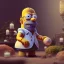 Placeholder: Full body, 3d render, homer simpson 1800's men style, 1800's hair style, 1800's men clothes style, hyper realistic, octane render, unreal engine 5, 8k, palace background, uhd