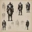 Placeholder: ConceptSheet by Guy Borremans: 'The Prince of War' - Mithril Armour Design for the paladin in the enchanted forest