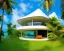 Placeholder: mystical house on a hot tropical island