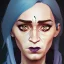 Placeholder: Portrait of a 30 year old sorceress like Emily Blunt