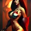 Placeholder: Epic fullbody Portrait of Vampirella vs. Red Sonja beatiful busty estilo Jean Auguste Dominique Ingres 4k