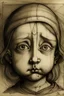 Placeholder: cry child draw by davinci