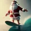 Placeholder: Santa standing of surfboard surfing a big wave, surfboard, beach, character design by cory loftis, fenghua zhong, ryohei hase, ismail inceoglu and ruan jia. unreal engine 5, artistic lighting, highly detailed, photorealistic, fantasy