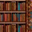Placeholder: game texture beautiful colorful wooden bookshelves block tileable close up