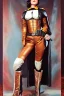 Placeholder: Full body portrait, painting, medium shot lady style of The Rocketeer