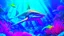 Placeholder: Comic style, realistic coloring, underwater, coral reef, shark
