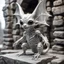 Placeholder: giger escher bat kobold sculpture in transparent white murano glass in front of crumbeling stone wall,bokeh like f/0.8, tilt-shift lens 8k, high detail, smooth render, down-light, unreal engine,bokeh like f/0.8, tilt-shift lens 8k, high detail, smooth render, down-light, unreal engine