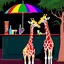 Placeholder: very Gay Giraffes standing in a bar drinking umbrella drinks