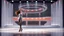 Placeholder: modern stage with a pretty lady in modern clothing dancing, 3D recursive structure animating background