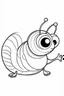 Placeholder: outline art for cute Snail coloring pages with sitch, white background, Sketch style, full body, only use outline, toddlers style, clean line art, white background, no shadows and clear and well outlined.